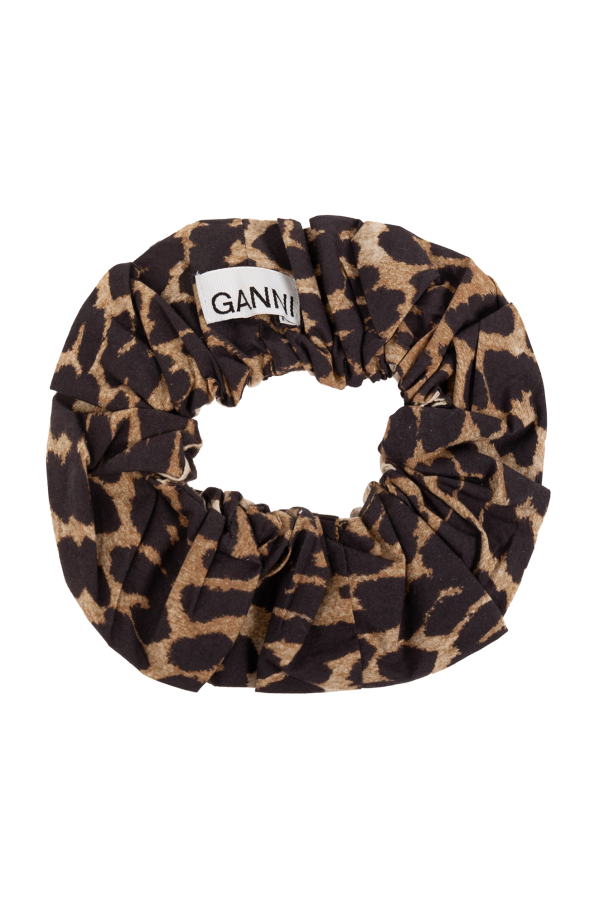 Ganni Scrunchie with animal motif