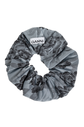 Ganni Hair scrunchie with floral pattern