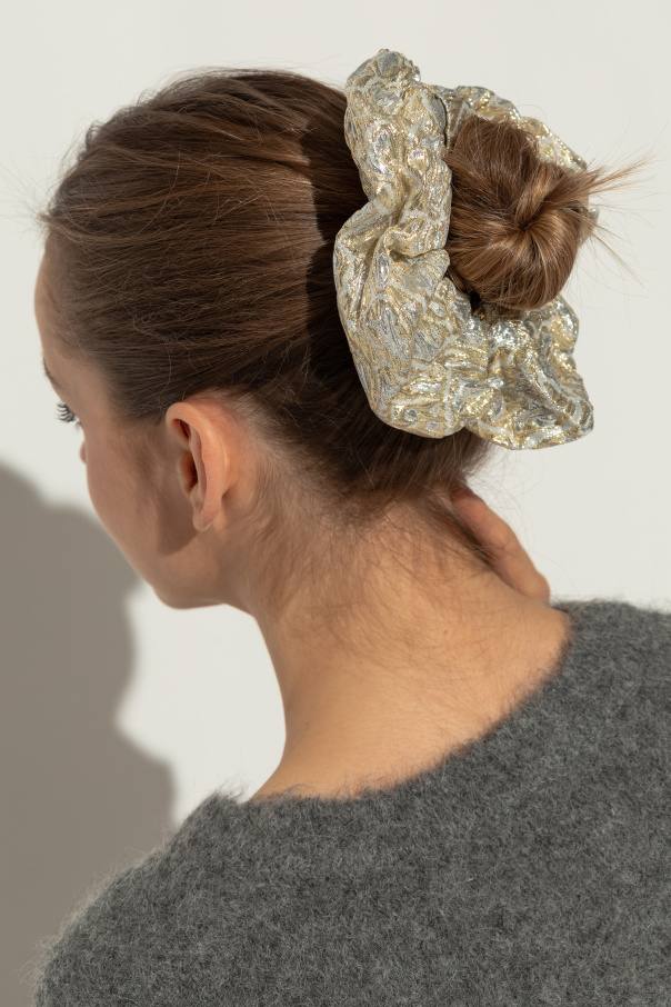 Ganni Hair scrunchie with lurex thread