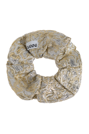 Ganni Hair scrunchie with lurex thread