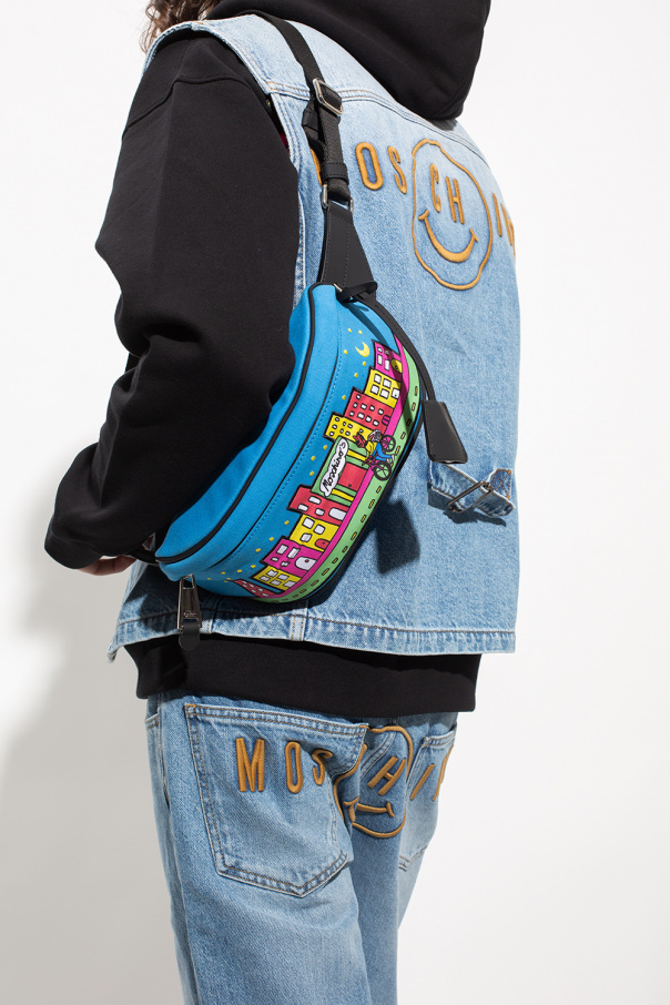 Moschino Belt her bag with patch