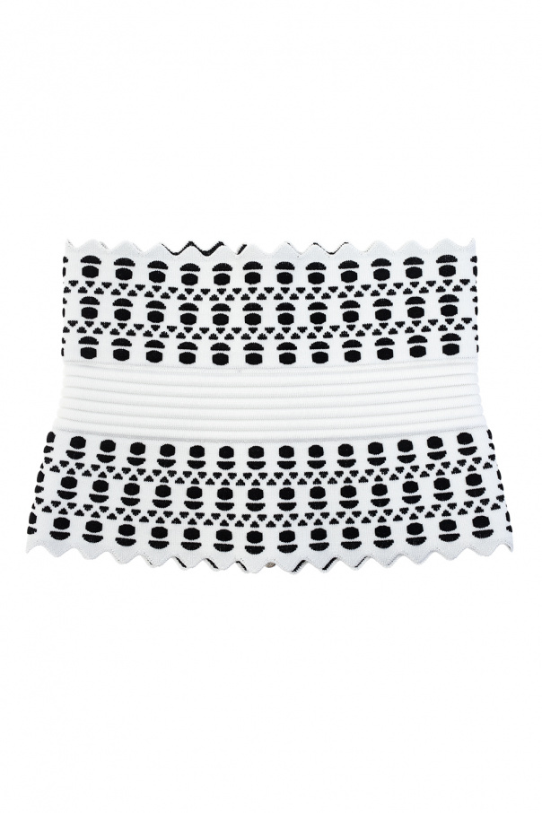 Alaia Patterned waist belt