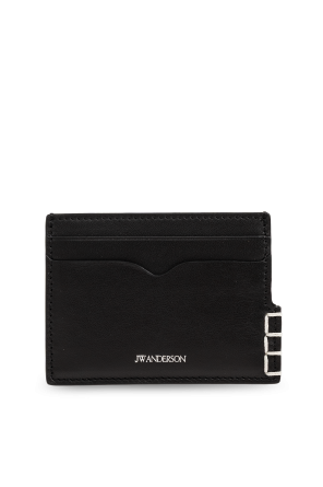 Leather cardholder with logo