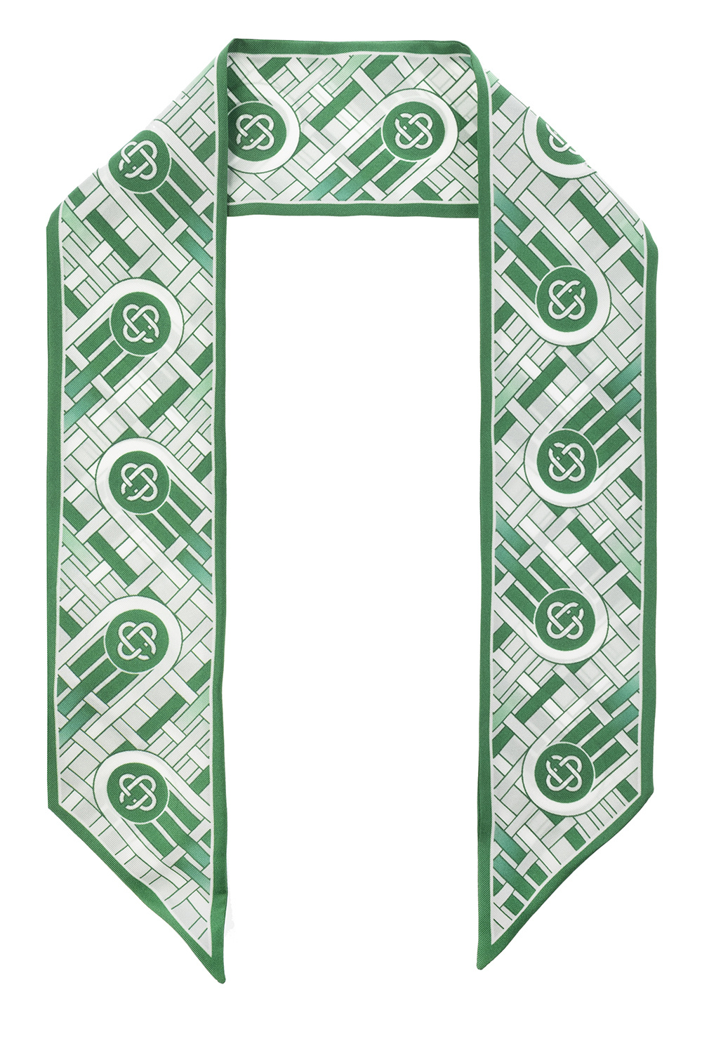 Casablanca Monogrammed silk neckerchief