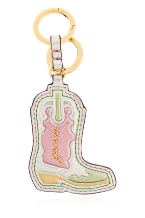 Keyring with a shoe motif pendant