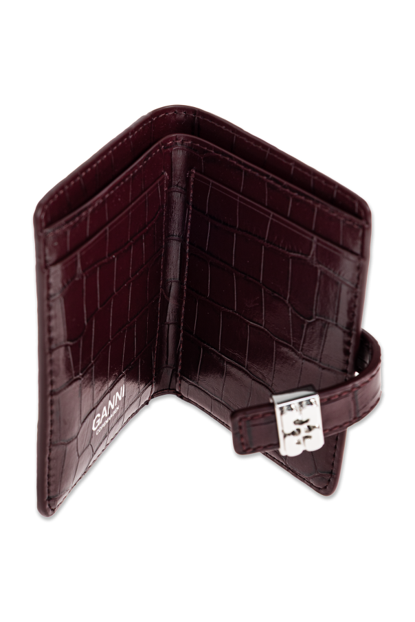 Ganni Kartenetui aus Eco-Leder