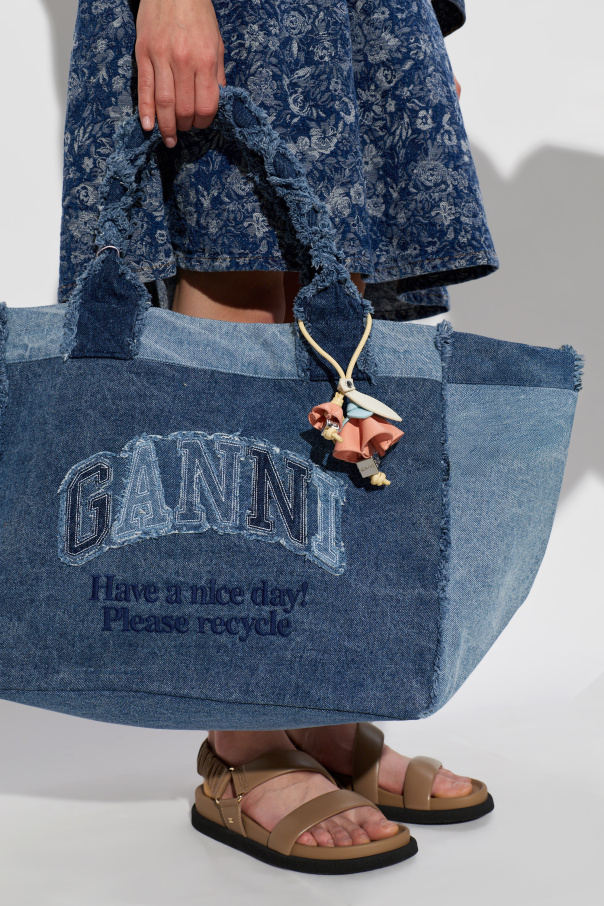 Ganni Bag charm with floral motif