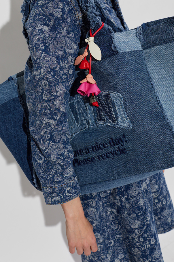 Ganni Bag charm with floral motif