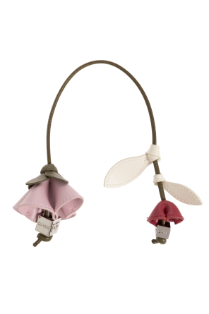 Bag charm with floral motif