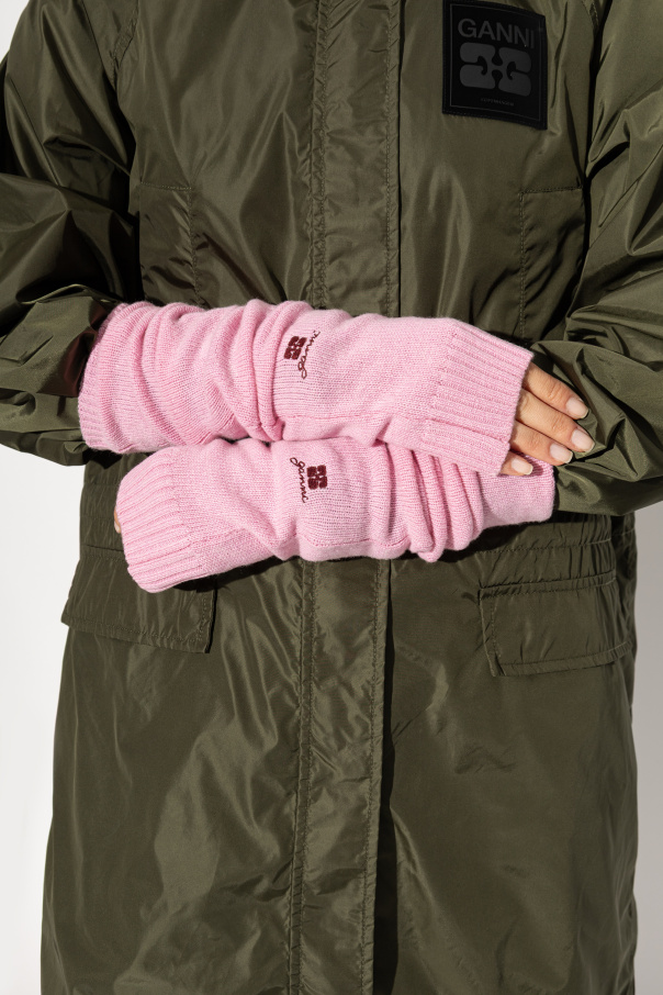 Ganni Long fingerless gloves