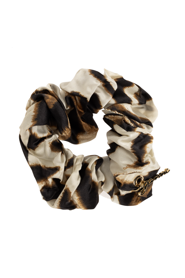 Hair scrunchie with animal motif od Ganni