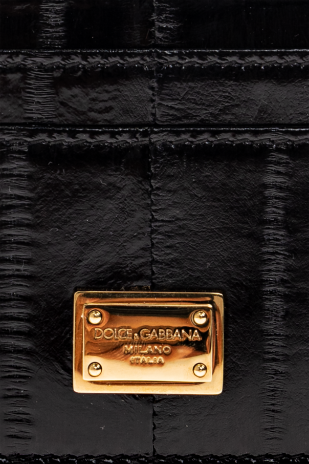 Dolce & Gabbana Kožené pouzdro na karty s logem