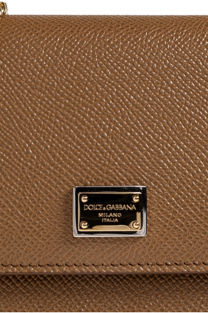 Dolce & Gabbana Carteira de couro com corrente