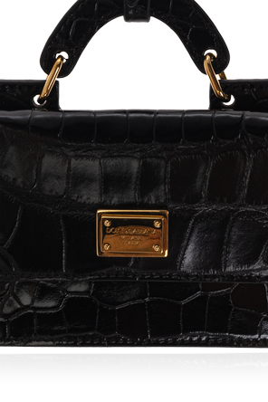 Dolce & Gabbana Estuche de cuero para tarjetas con logo