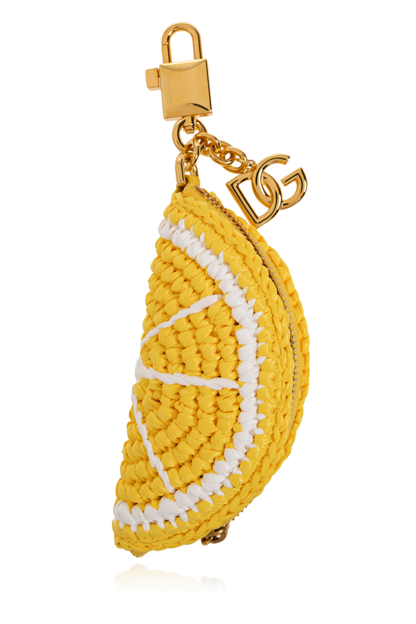 Keychain with a lemon-shaped pouch od Dolce & Gabbana