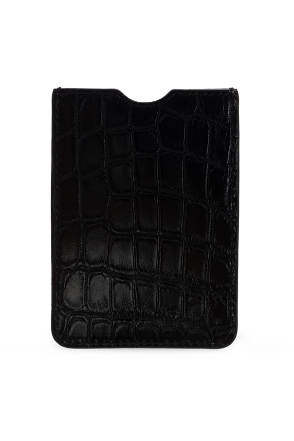 Dolce & Gabbana Funda de cuero para tarjeta con logo