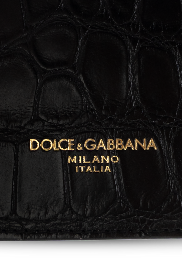 Dolce & Gabbana Funda de cuero para tarjeta con logo
