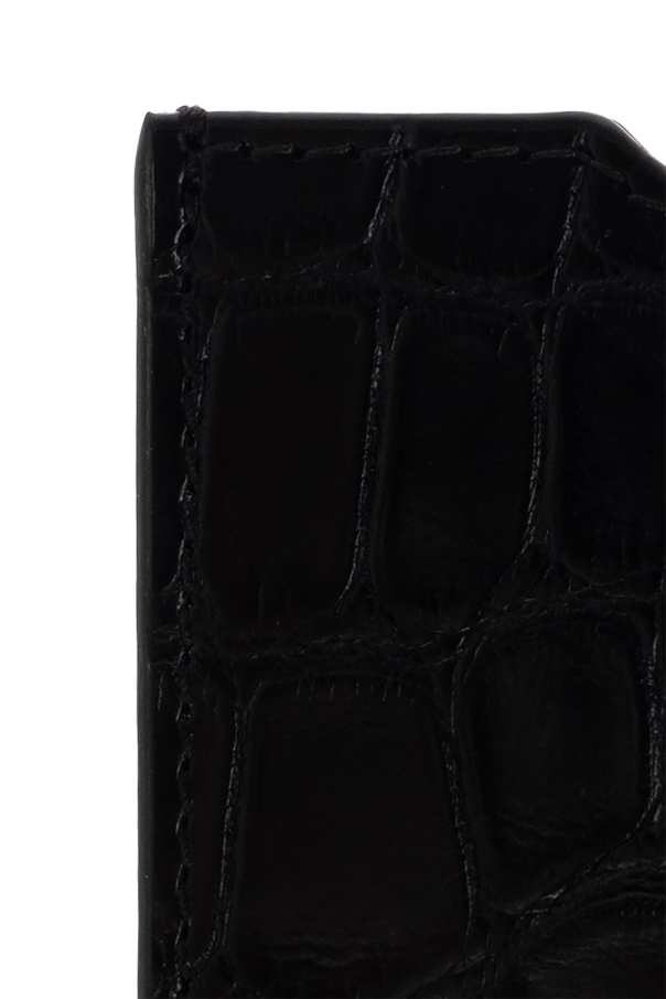 Dolce & Gabbana Funda de cuero para tarjeta con logo