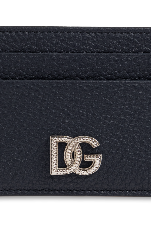 Dolce & Gabbana Leather card holder with logo