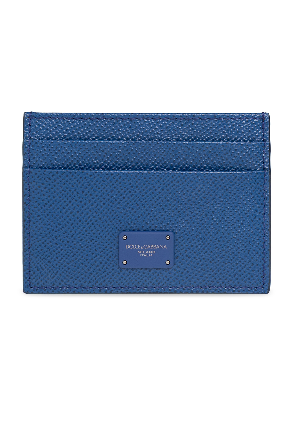 Dolce & Gabbana Dg Logo Leather Card Case in Blue Womens Accessories Wallets and cardholders 