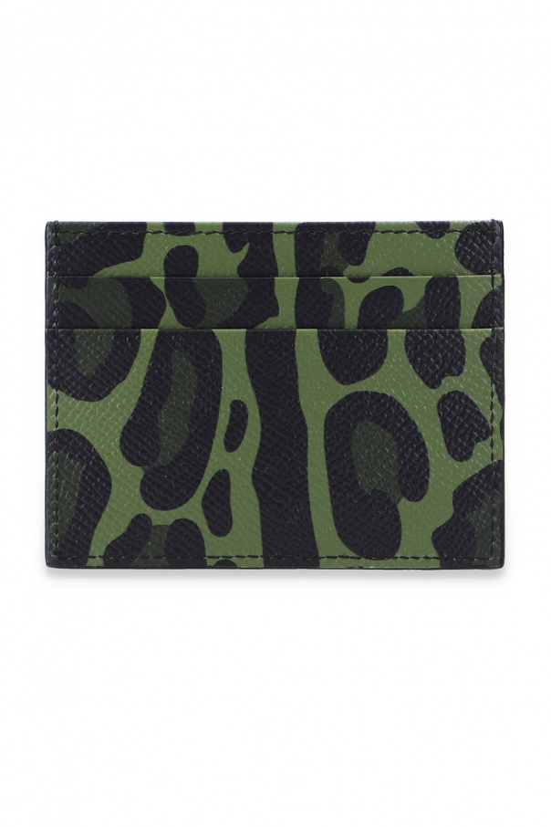 Dolce & Gabbana Kids Strampelanzug mit Camouflage-Print Grün ‘Dauphine’ card holder