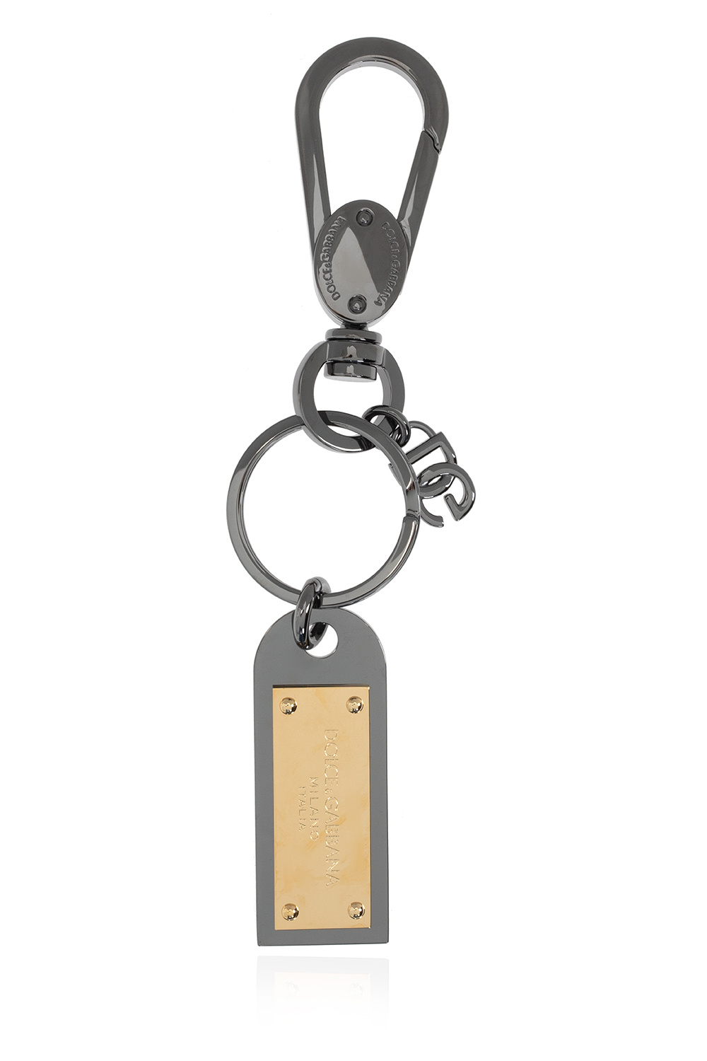 Dolce & Gabbana graphic-print A-line skirt Branded keyring