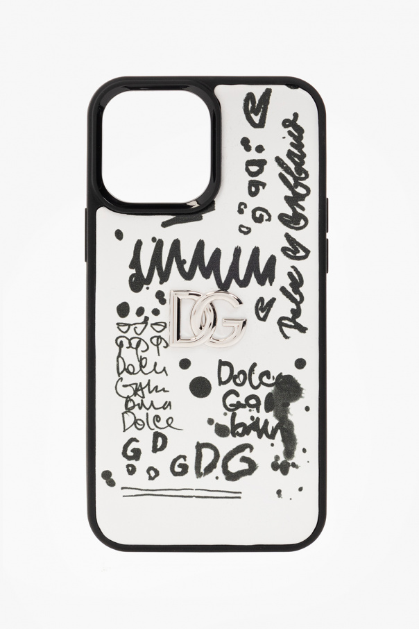 Dolce & Gabbana Kids Gürtel mit DG-Schnalle Schwarz iPhone 13 Pro Max case