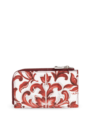 Dolce & Gabbana Leather card holder with "Majolica" print