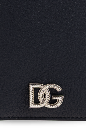 Dolce & Gabbana Leather card holder with logo
