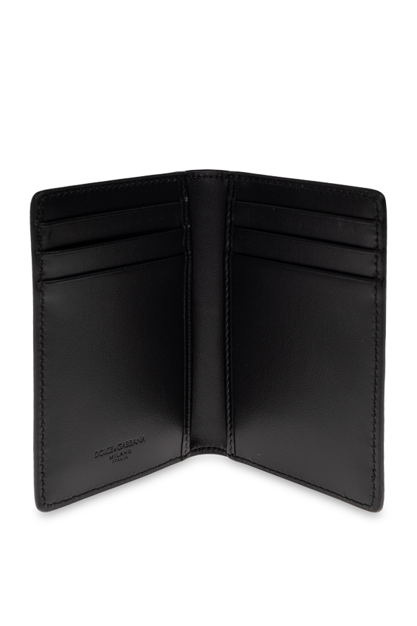 Dolce & Gabbana Estuche de piel para tarjetas con logo