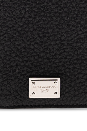 Dolce & Gabbana Estuche de piel para tarjetas con logo