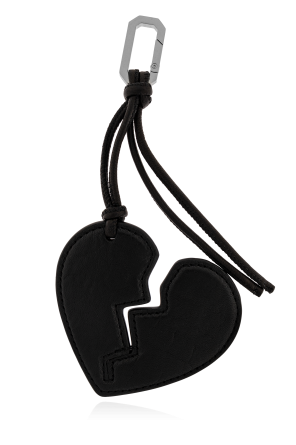 Leather heart-shaped pendant