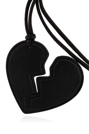 AllSaints Colgante de cuero en forma de corazón