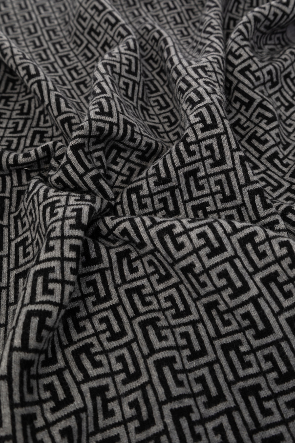 Balmain Kids Black Sweatshirt In Jersey Cotton With Contrasting Logo Print Balmain Man