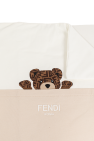 Fendi Kids baby blanket with logo