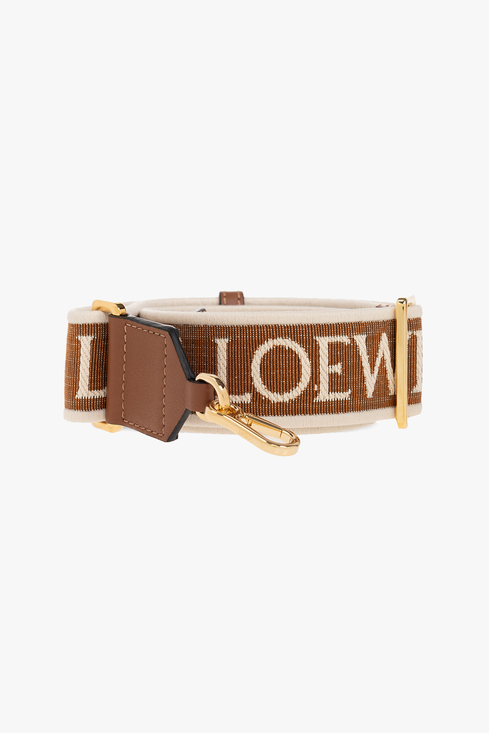 Loewe Tan/pecan Logo-print Cotton-blend bag Strap - ShopStyle