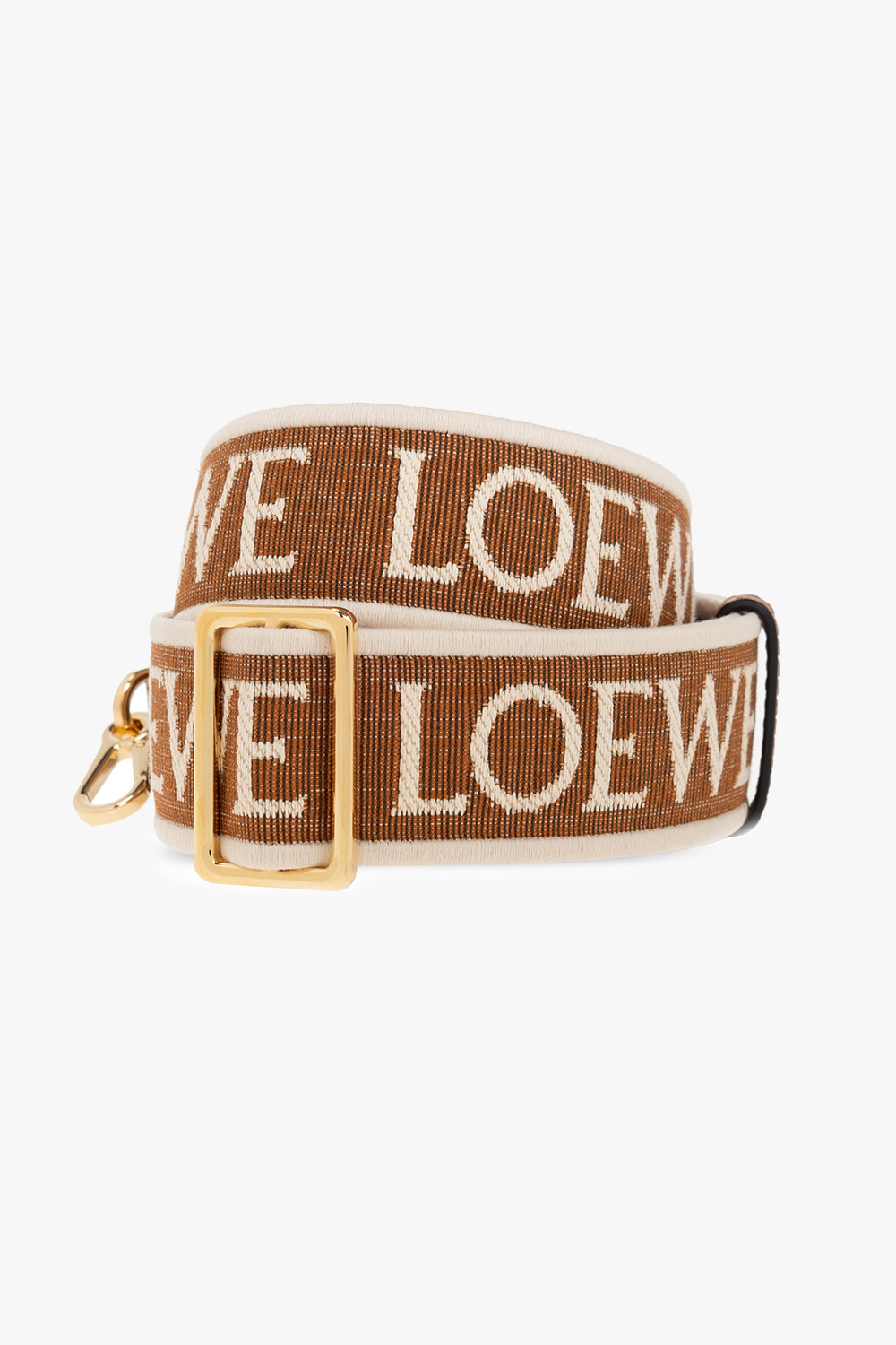 Loewe Tan/pecan Logo-print Cotton-blend bag Strap - ShopStyle