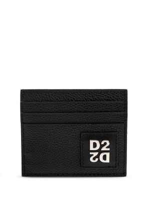 Leather card holder with logo