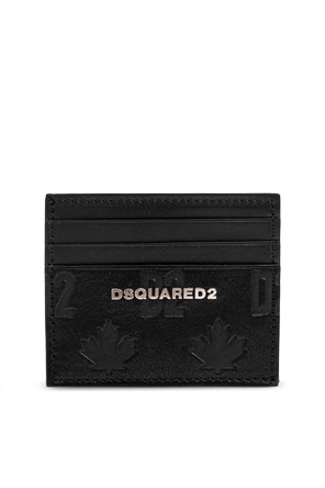 Leather card holder with logo