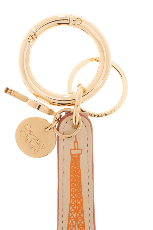 See By Chloé Keyring with Eiffel tower motif