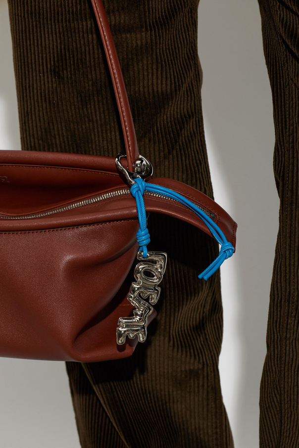 Loewe Leather keychain with logo pendant