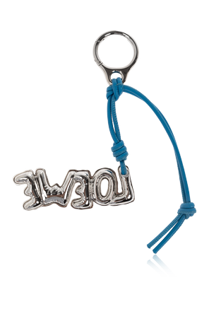 Loewe Leather keychain with logo pendant