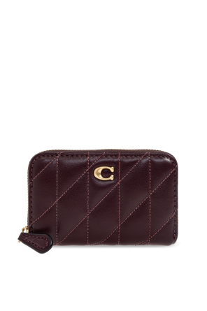 Cartera de cuero con logo