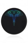 Marcelo Burlon Black powerbank with a printed logo pattern in green and blue from Marcelo Burlon