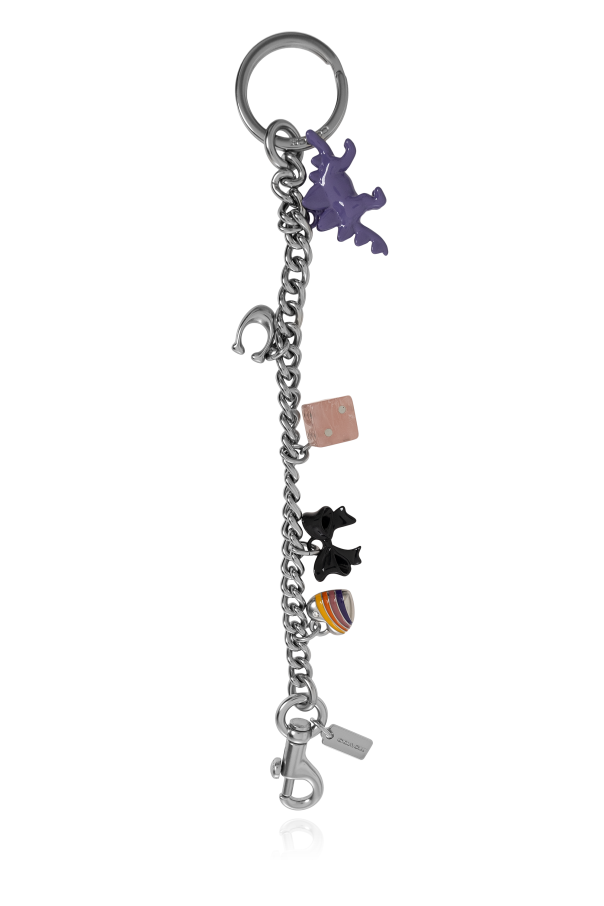Coach Keychain with charms