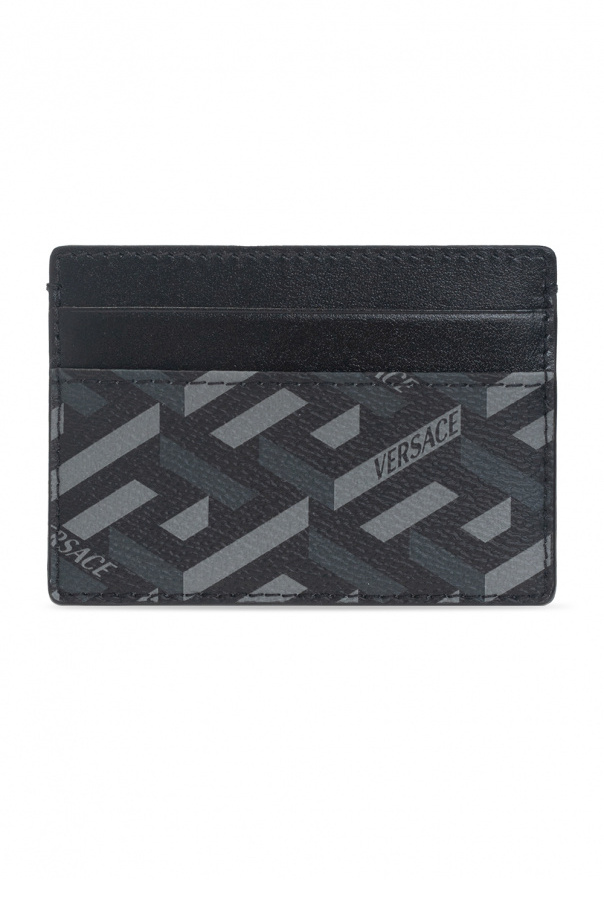 Grey Leather card case Versace - Vitkac Canada