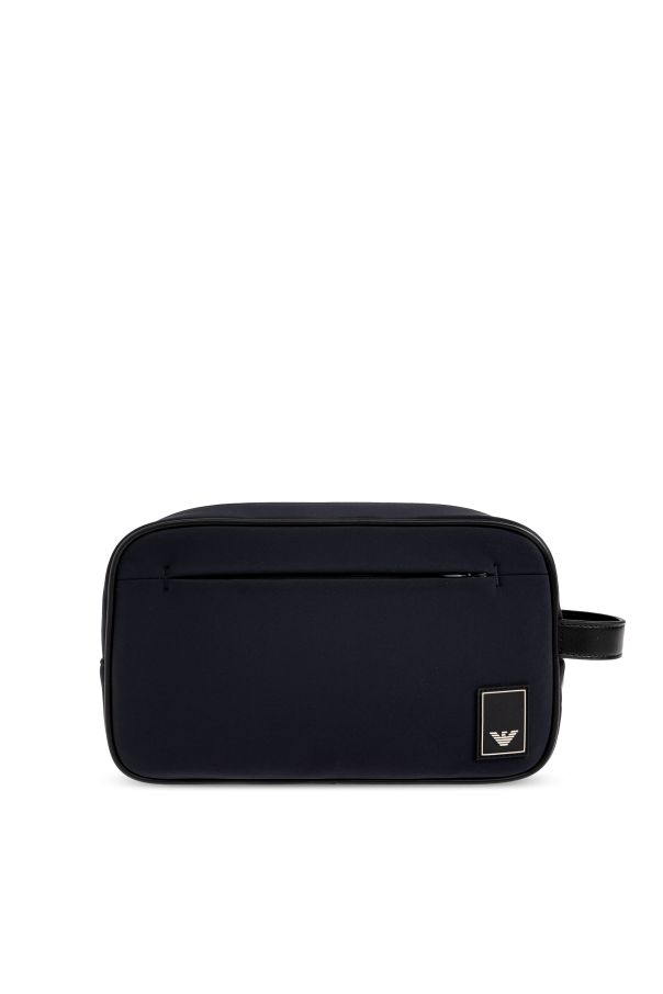Cosmetic bag with logo appliqué od Emporio Armani