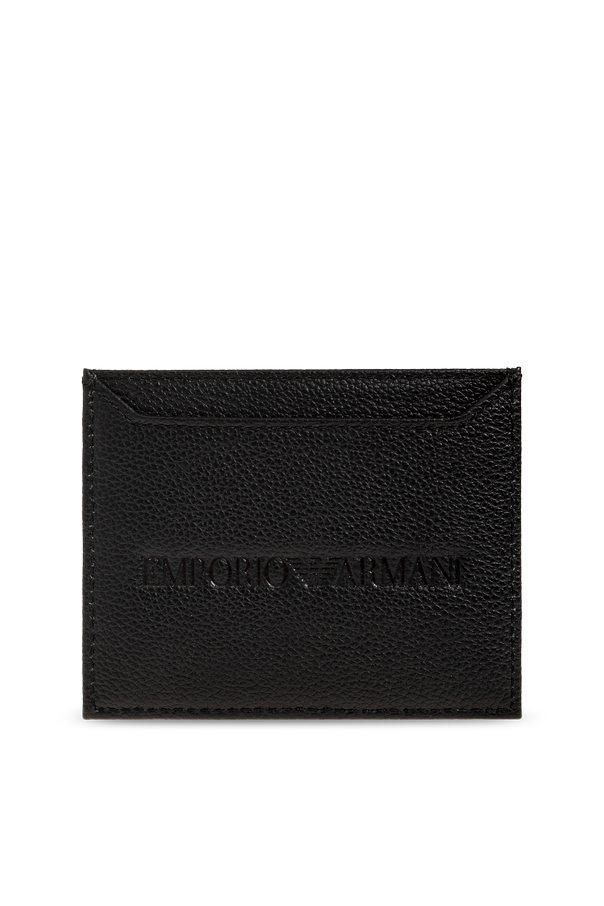 Emporio Armani Funda de cuero para tarjetas