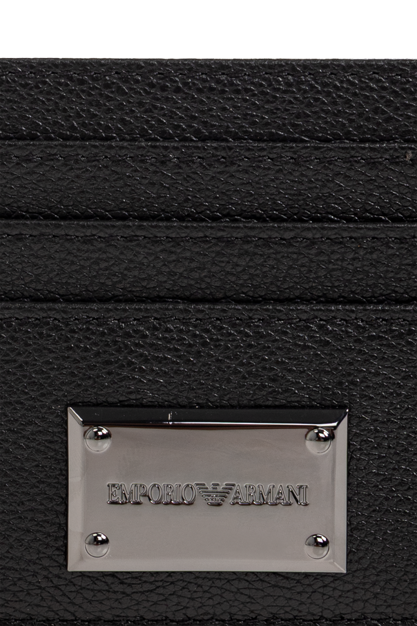 Emporio Armani Funda de cuero para tarjetas