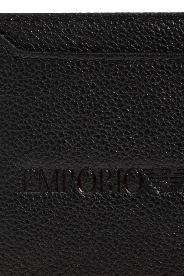 Emporio Armani Funda de cuero para tarjetas